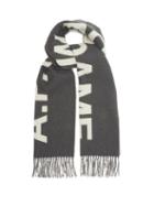 Matchesfashion.com A.p.c. - Angle Logo-jacquard Wool Scarf - Mens - Grey
