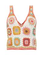 Ale Mais - Floral Cotton-crochet Top - Womens - Multi