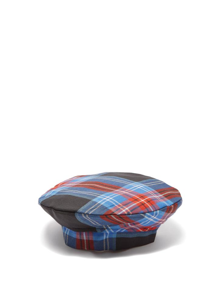 Charles Jeffrey Loverboy Tasmania Tartan Wool Beret Hat