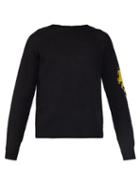 Matchesfashion.com Prada - Lightning Bolt Intarsia Sweater - Mens - Black