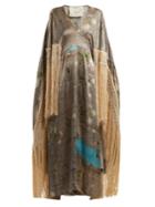 By Walid Aya Chrysanthemum-print Silk Kaftan