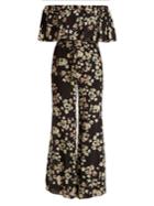 Athena Procopiou Wild Grace Off-the-shoulder Silk Jumpsuit