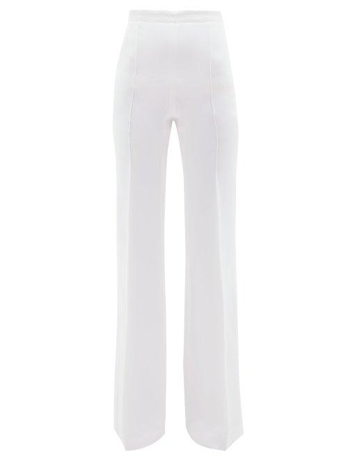 Matchesfashion.com Andrew Gn - High Rise Wide Leg Trousers - Womens - White