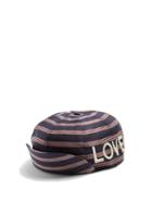 Matchesfashion.com Gucci - Embroidered Striped Satin Cap - Mens - Navy Multi