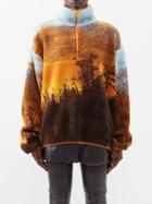 Conner Ives - Hudson River Sunset-intarsia Fleece - Womens - Multi