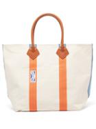 Haulier - Utility Large Striped Canvas Tote Bag - Mens - Cream