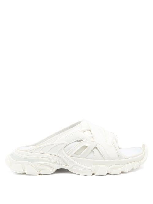Matchesfashion.com Balenciaga - Track Layered Neoprene And Rubber Slides - Womens - White