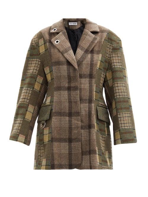 Matchesfashion.com Rave Review - Single-breasted Checked Deadstock-wool Blazer - Womens - Khaki Multi