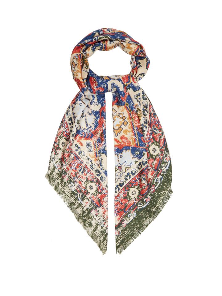 Acne Studios Tapestry-print Silk Scarf