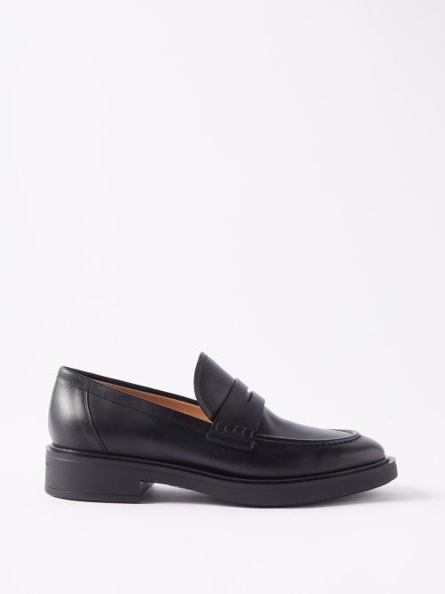 Gianvito Rossi - Harris Leather Loafers - Womens - Black