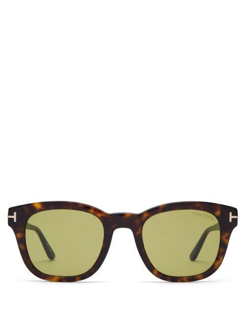 Matchesfashion.com Tom Ford Eyewear - Tortoiseshell Round Frame Sunglasses - Mens - Tortoiseshell