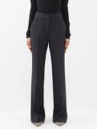 Gabriela Hearst - Ennio Wool-blend Flared Tailored Trousers - Womens - Black