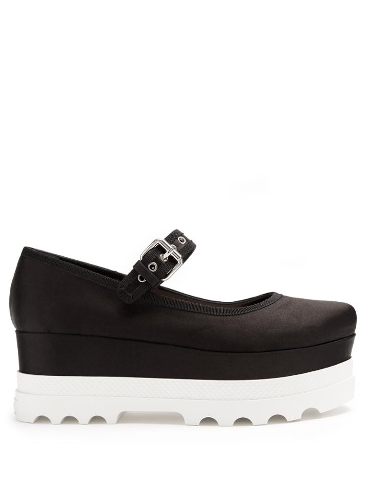 Miu Miu Satin Flatform Pumps