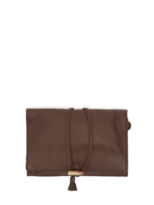 Matchesfashion.com Lorenzi Milano - Leather Jewellery Wrap Case - Dark Brown