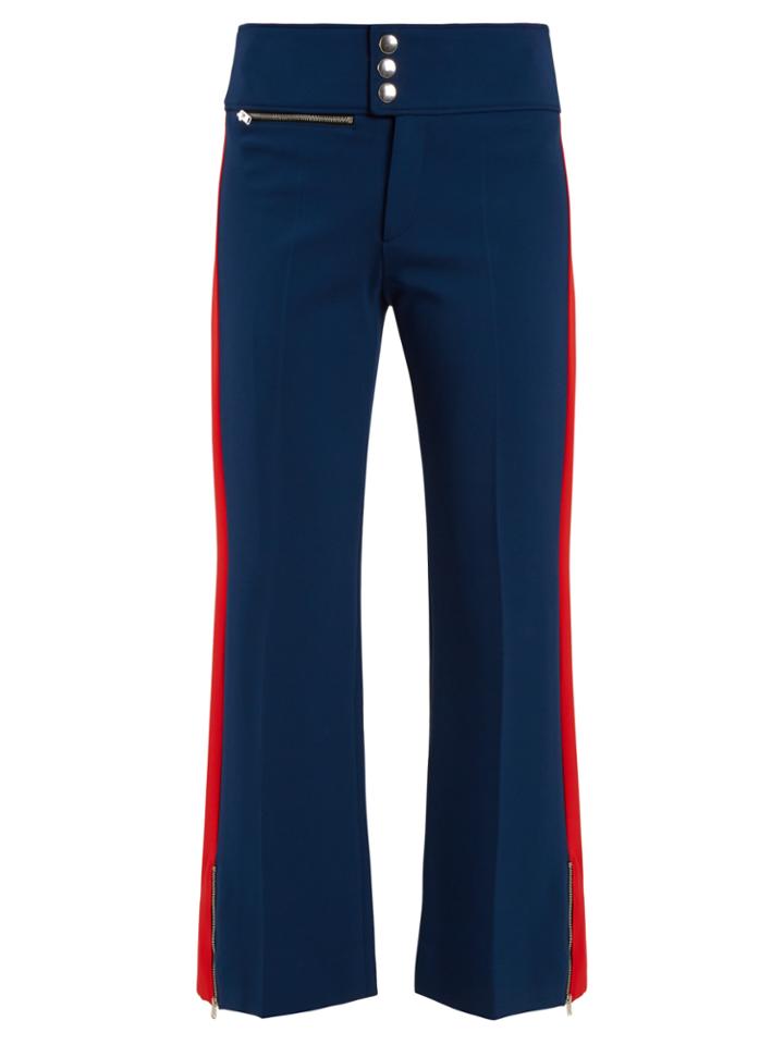 Gucci Contrast-stripe Slim-leg Jersey Trousers