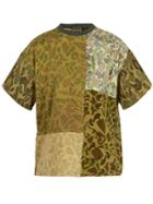 Longjourney Oversized Paneled Camouflage-print Cotton T-shirt