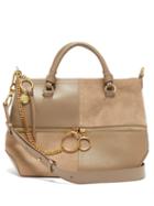 Matchesfashion.com See By Chlo - Emy Suede And Leather Tote Bag - Womens - Grey