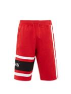 Matchesfashion.com Givenchy - Logo Embroidered Cotton Jersey Track Shorts - Mens - Black Red