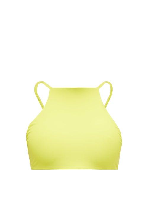 Matchesfashion.com Jade Swim - Nova Halterneck Bikini Top - Womens - Light Green