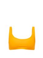Matchesfashion.com Jade Swim - Rounded Edges Scoop-neck Bikini Top - Womens - Orange