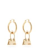 Matchesfashion.com Jacquemus - Chiquito Bag-charm Hoop Earrings - Womens - Gold