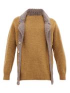 Matchesfashion.com Bless - Scarf Lapel Wool Sweater - Mens - Green