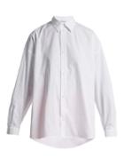 Matchesfashion.com Raey - Swing Back Crinkled Cotton Shirt - Womens - White