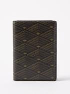 Mtier - Bi-fold Monogram-print Leather Cardholder - Mens - Dark Brown