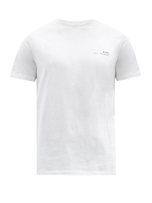A.p.c. - Item Logo-print Jersey T-shirt - Mens - White
