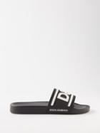Dolce & Gabbana - Logo-embossed Rubber Slides - Mens - Black White
