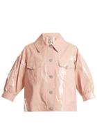Matchesfashion.com Shrimps - Luca Puff Sleeved Cropped Jacket - Womens - Light Pink