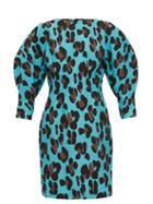 Matchesfashion.com Elzinga - Balloon Sleeve Leopard Jacquard Dress - Womens - Leopard
