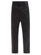 Matchesfashion.com Junya Watanabe - Slim-leg Cropped Cotton-blend Twill Trousers - Mens - Black