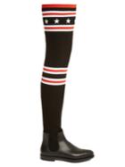 Givenchy Storm Striped-knit Over-the-knee Boots