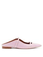 Ladies Shoes Malone Souliers - Maureen Suede Backless Flats - Womens - Light Pink