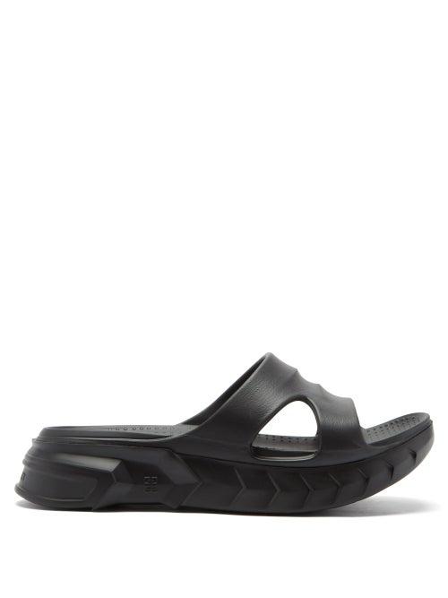 Matchesfashion.com Givenchy - Marshmallow Cutout Slides - Womens - Black