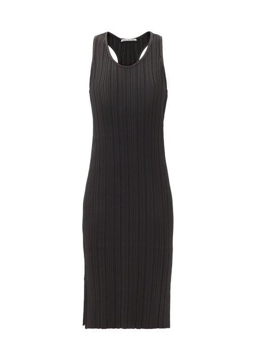 Matchesfashion.com Acne Studios - Irregular-ribbed Knitted Dress - Womens - Black