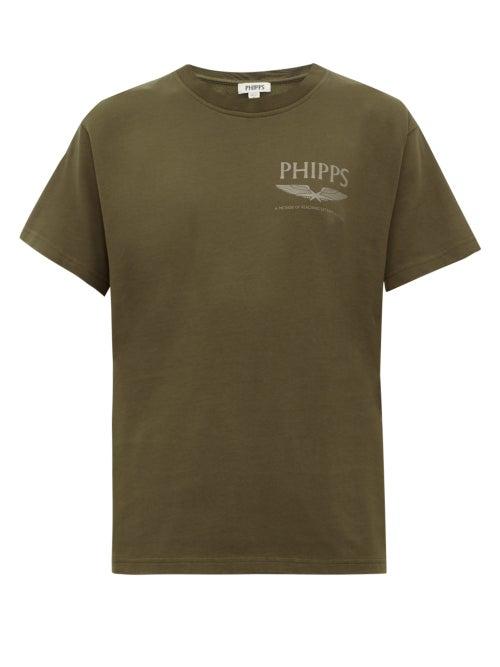 Matchesfashion.com Phipps - Flight Logo Cotton T Shirt - Womens - Khaki