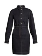 Matchesfashion.com Stella Mccartney - Annamaria Point Collar Denim Dress - Womens - Indigo