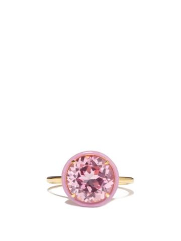 Ladies Fine Jewellery Alison Lou - Cocktail Sapphire & 14kt Gold Ring - Womens - Pink Multi