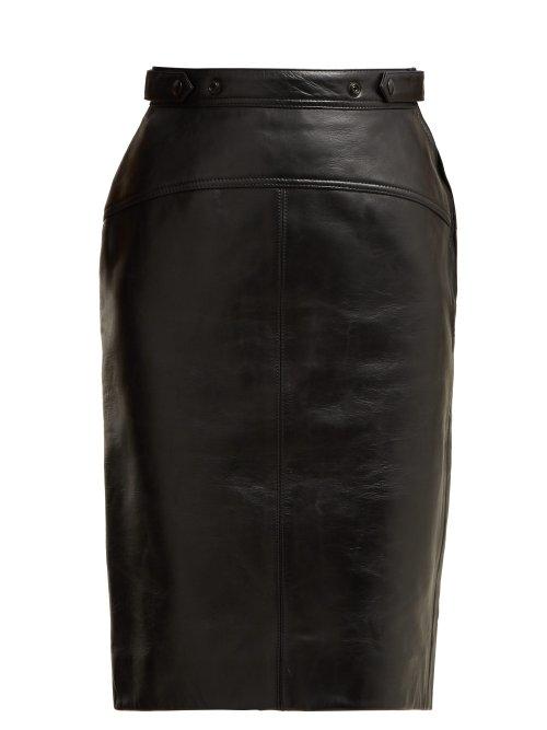 Matchesfashion.com Acne Studios - Leather Pencil Skirt - Womens - Black