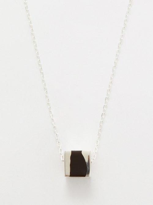 Ellie Mercer - Resin & Sterling-silver Necklace - Mens - Black