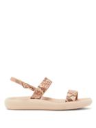 Matchesfashion.com Ancient Greek Sandals - Clio Snake-effect Leather Sandals - Womens - Pink Multi