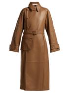 Matchesfashion.com Joseph - Stafford Leather Trench Coat - Womens - Brown