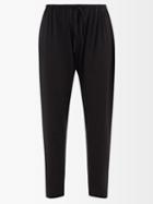 Fil De Vie - Marrakech Gathered Silk-crepe Trousers - Womens - Black