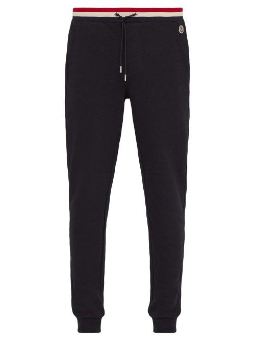 Matchesfashion.com Moncler - Slim Leg Loopback Cotton Track Pants - Mens - Navy