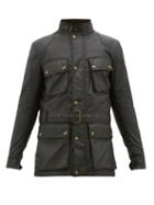 Matchesfashion.com Belstaff - Trialmaster Belted Waxed-cotton Jacket - Mens - Black