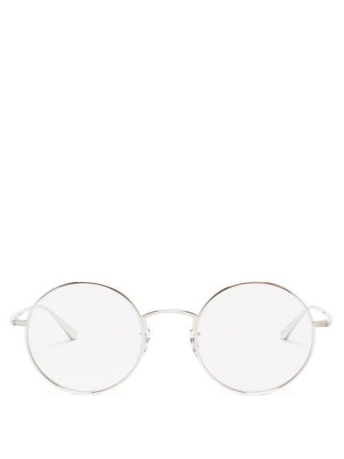 Matchesfashion.com The Row - X Oliver Peoples After Midnight Round Glasses - Womens - Silver