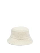 Matchesfashion.com Isabel Marant - Denji Alpaca-blend Faux-shearling Bucket Hat - Womens - Cream