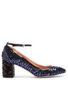 Rochas Mary-jane Sequin-embellished Pumps